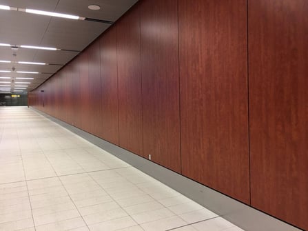 Examples of High-Traffic Spaces Where HPL Cladding Thrives - Airport Hallway