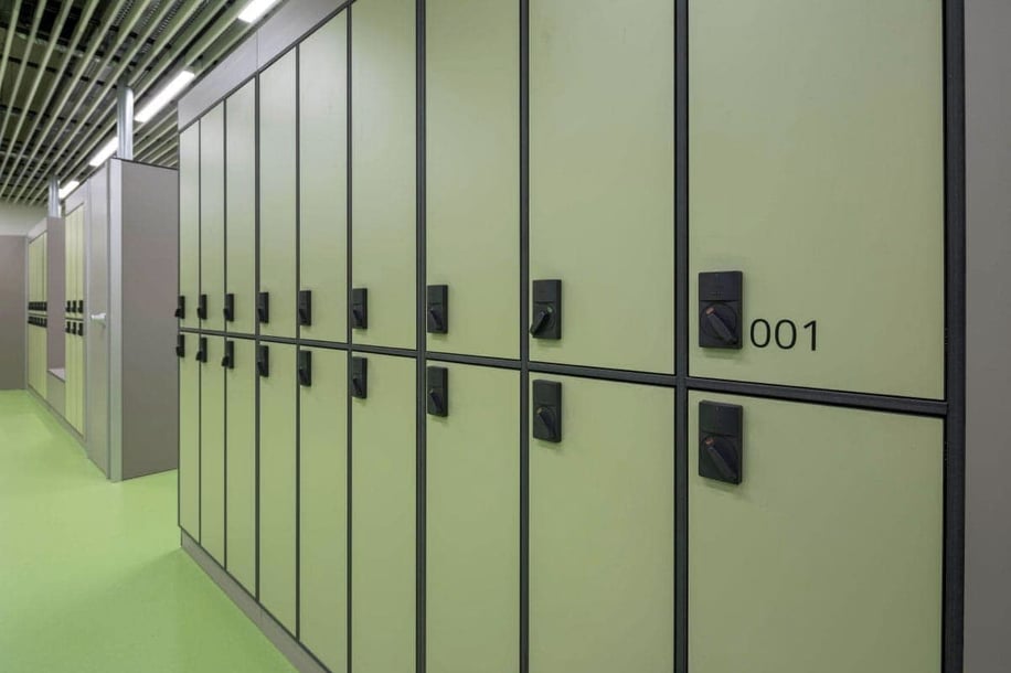 Lockers with phenolic panels