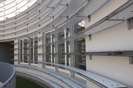 Innovation Center for BioScience curved design close up