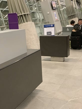 Airport using phenolic panels for interior furniture
