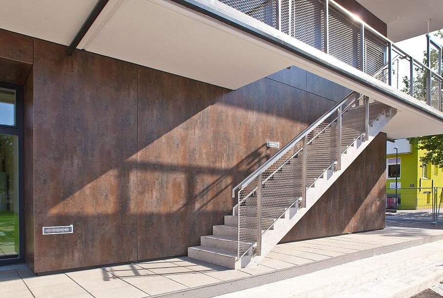 Fundermax exterior wall cladding is great in high-traffic areas