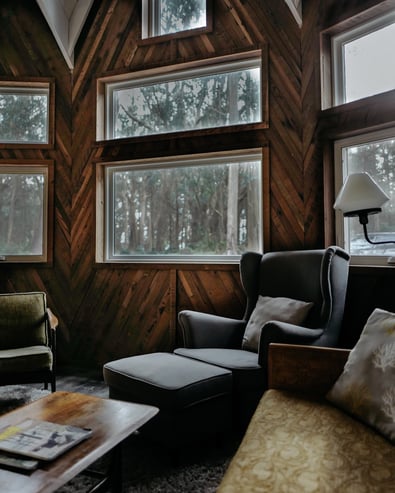 Example of natural wood in an interior space