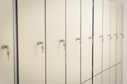 Lockers with HPL panels