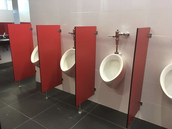 Bathroom stall and urinal partitions