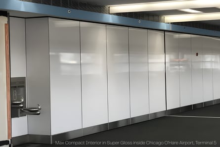 Max Compact Interior phenolic wall lining in SG inside Chicago OHare airport (3)