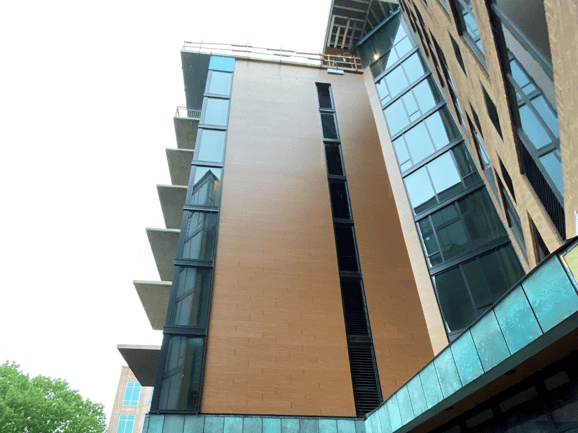 Sheraton Hotel in Maryland using Fundermax phenolic panels