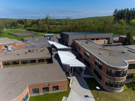 Eagle eye view of Sodus High School with Fundermax's HPL panels