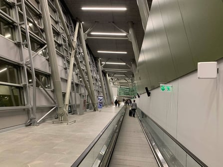 Examples of High-Traffic Spaces Where HPL Cladding Thrives - Airport Walkways