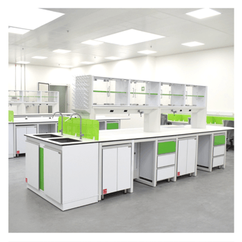 Laboratory featuring Fundermax's lab-grade phenolic panels