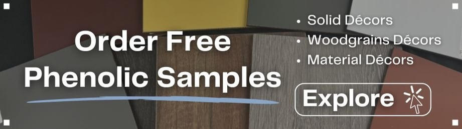 Order free samples of Fundermax's interior phenolic panels