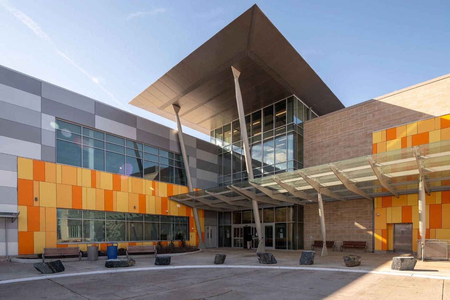 Wheaton Library with Fundermax Rainscreen Facade Panels